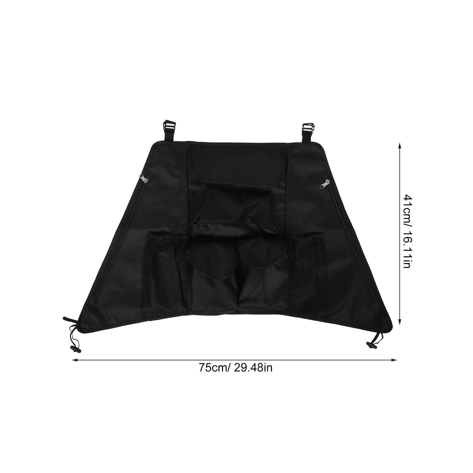 Large Capacity Universal Stroller Organizer Bag for Infant Pushchair Pram Bottom Basket Baby Essentials Storage Hanging Mesh view 6