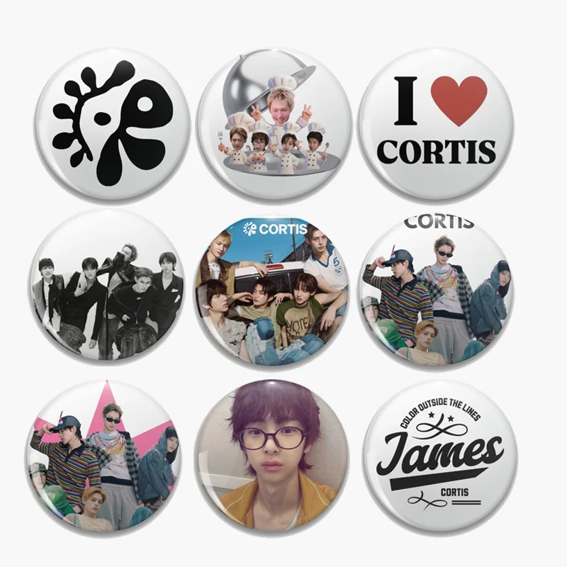 58mm K-pop CORTIS Pin broche JAMES JUHOON MARTIN SEONGHYEON KEONHO broche insignia para mochila ropa sombrero Fans regalos