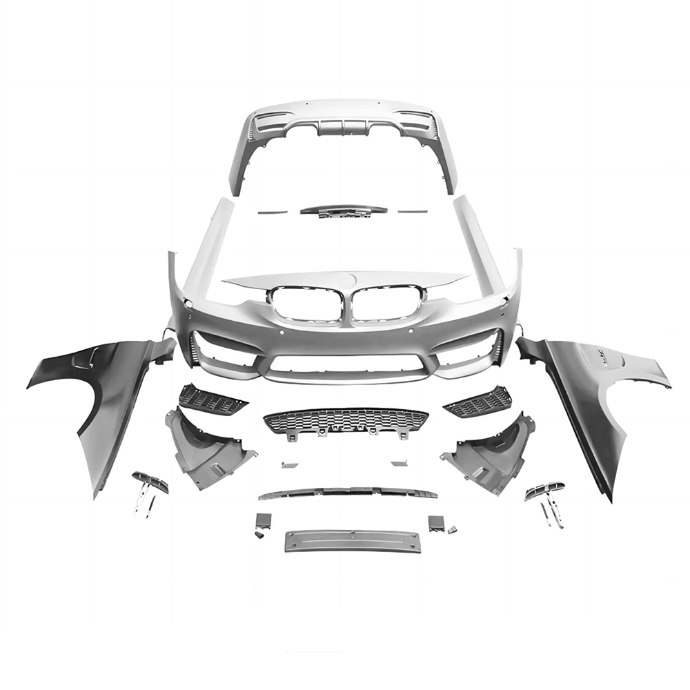 

ПП полный комплект кузова для BMW F30 3 серии 13-18 318i 320i 323i 325i 330i 335i 340i to M3 Стиль Передний Задний бампер боковые юбки кранцы