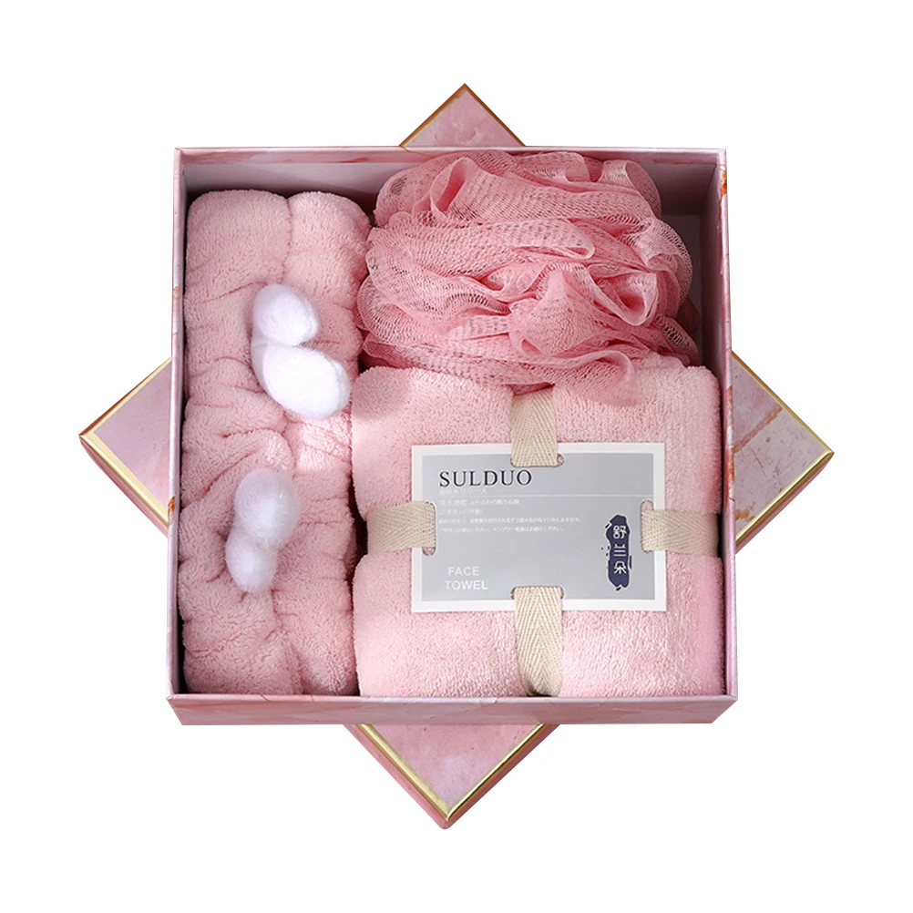 

1 set Coral Fleece Headbands Face Towels Bath Balls Absorbent Quick-dry Hairband Home Travel Use Personal Washing Accessories