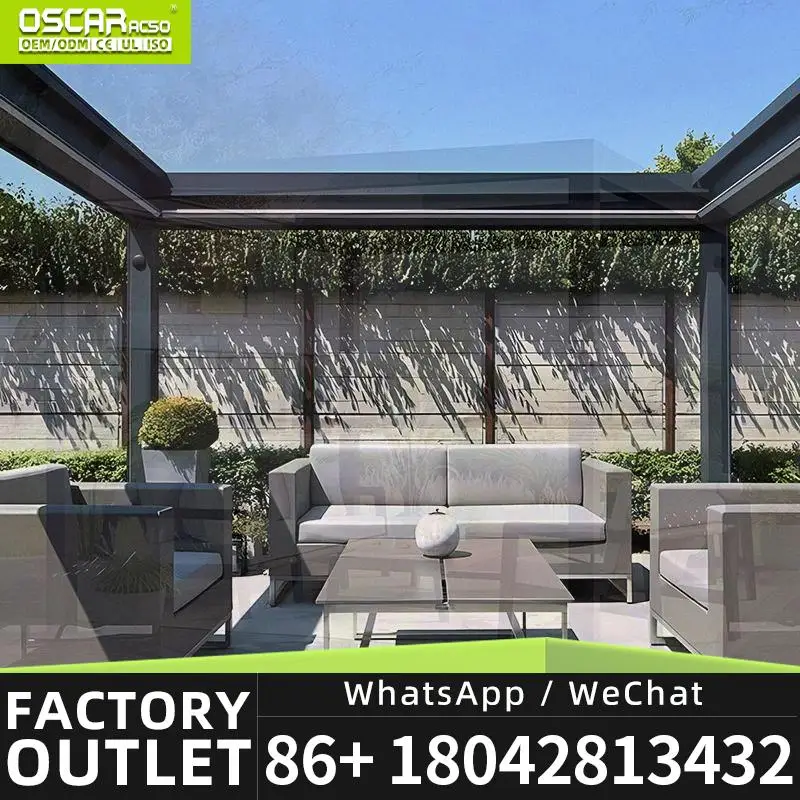 Outdoor Aluminum Opening Closing Patio Roof 6x3 for Garden Backyard Poolside Louver Pergola