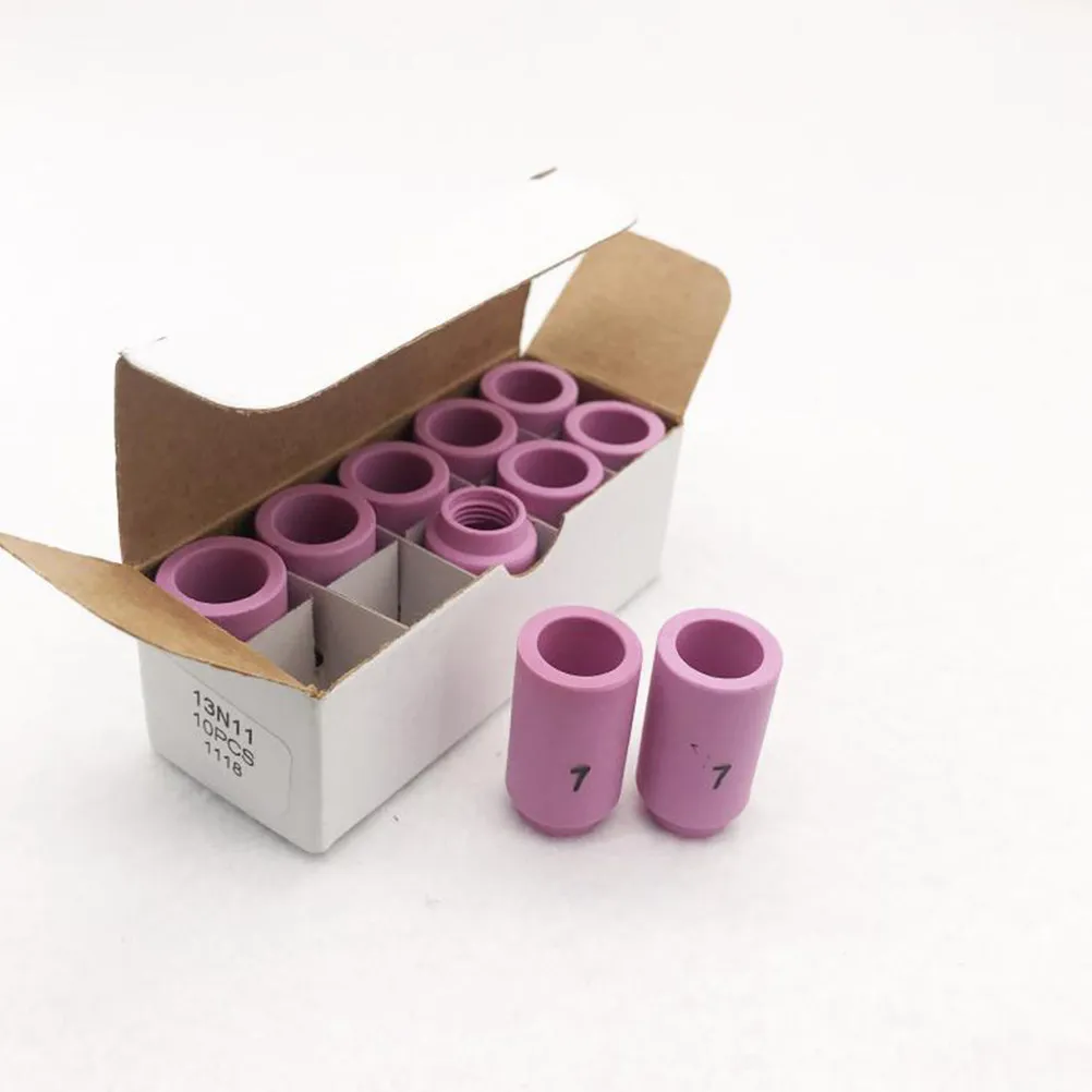 

10Pcs 13n11 Ceramic Argon Arc Welding Nozzle Low Burn-Loss for 45V 17cb20g 17Gl Series Tig Welding Torch