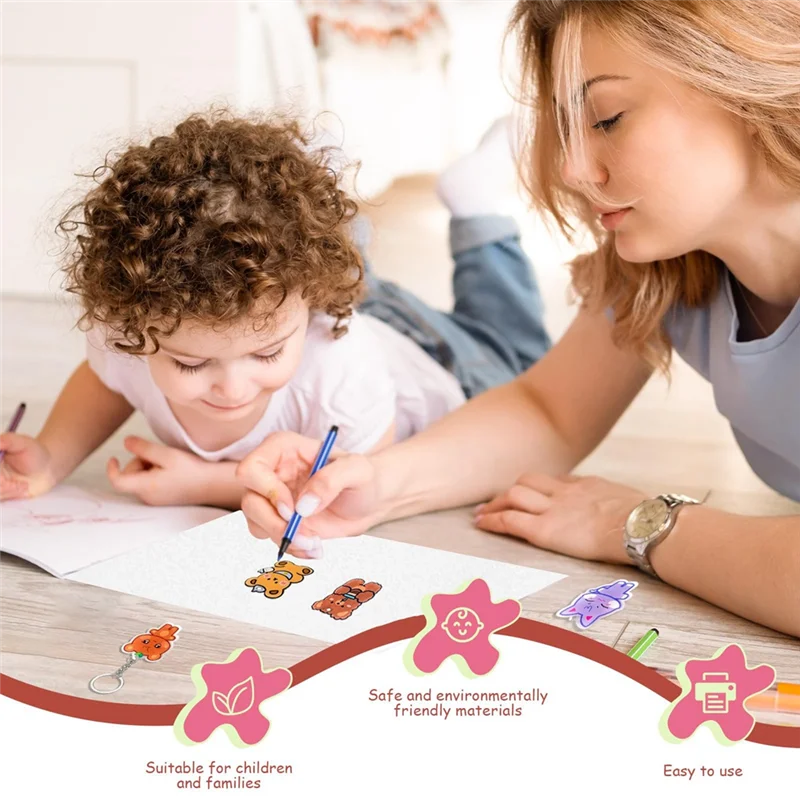 ABNP 25 قطعة من الألواح البلاستيكية القابلة للانكماش للحرف اليدوية والمجوهرات وسلاسل المفاتيح ذاتية الصنع، 20 × 14.5 سم