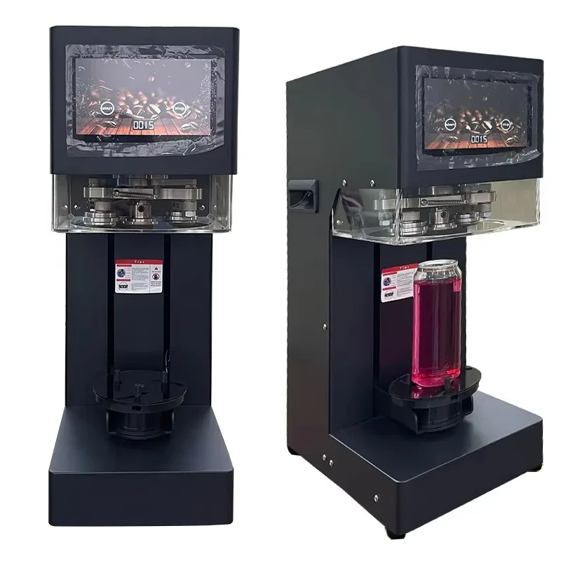 

【Best-selling】Fully Automatic Electric Touch Screen Height-Adjustable Beverage Sealing Machine For Cans & Bottles With Sealing