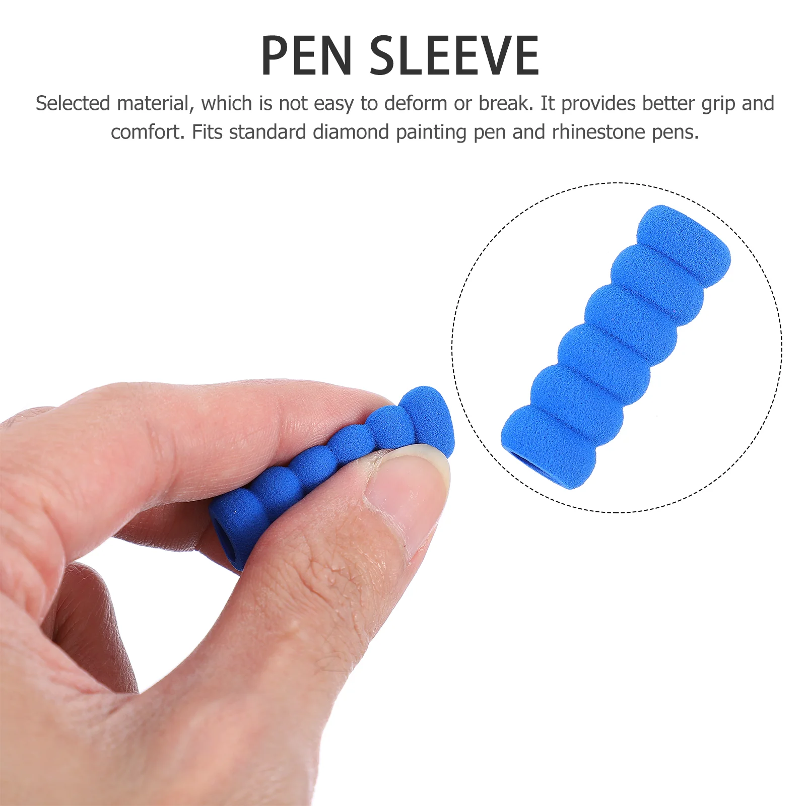 30 قطعة من حافظة أقلام الحفر وأكمام مطرزة بغرز متقاطعة وأكمام إسفنجية #6