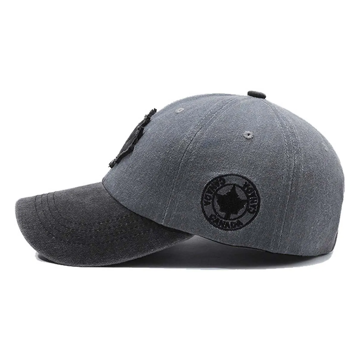 1PC Unisex Washed Cotton Vintage Cap Canada Big Maple Leaf Embroidery Baseball Cap Men And Women Outdoor Sports Hats CYMZ128