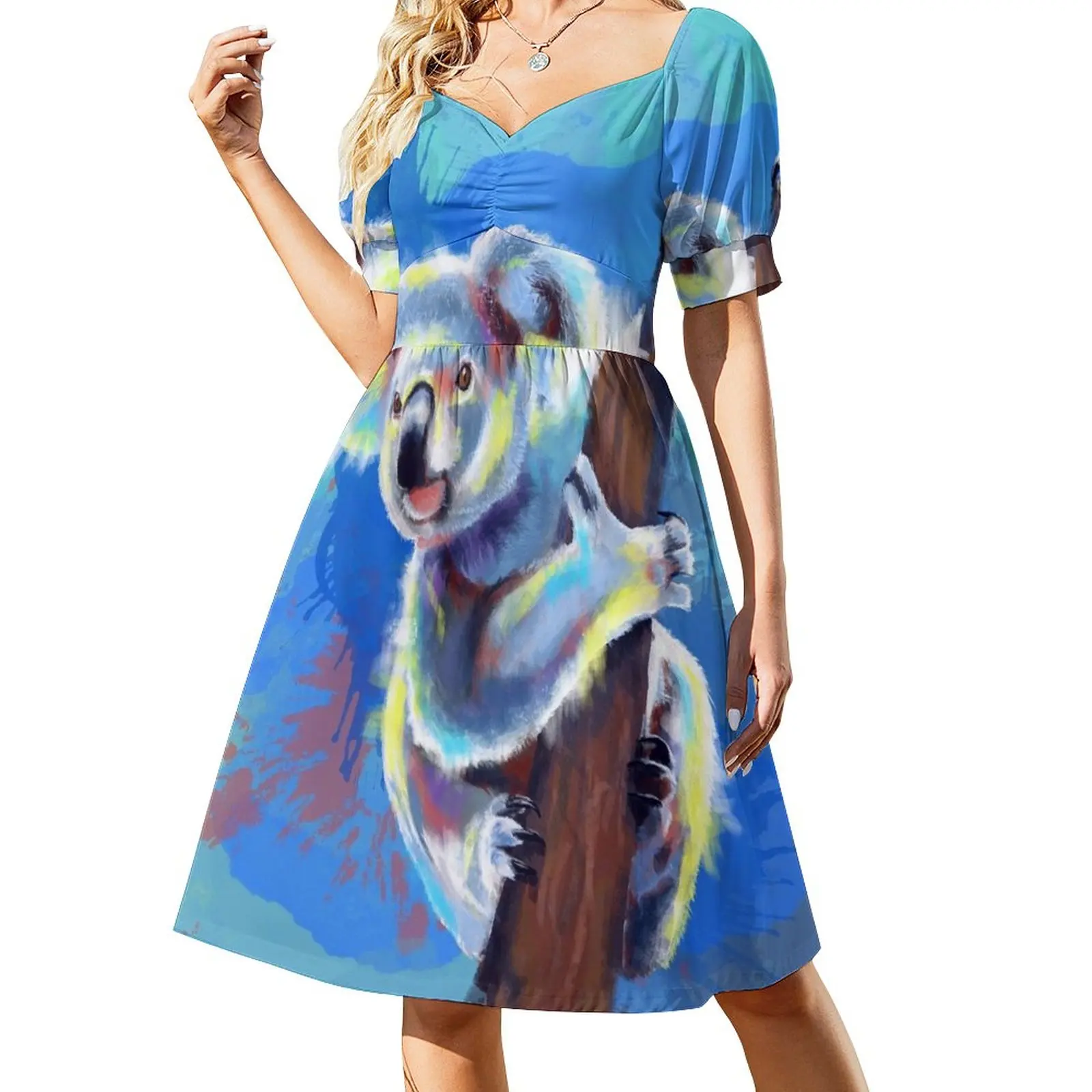 

Koala Bear - koala illustration, colorful animal Dress birthday dress for women Evening gown