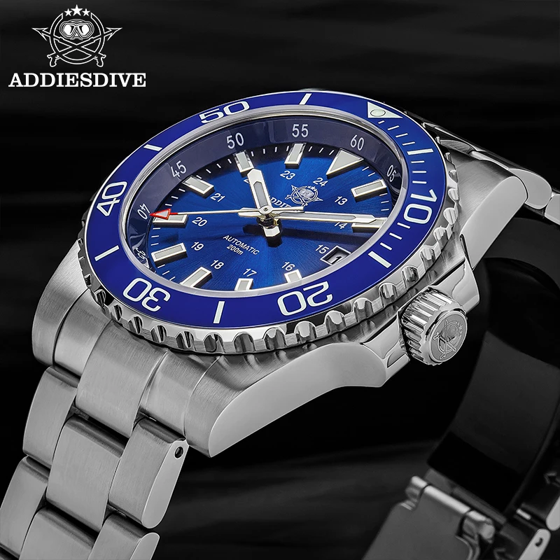 

ADDIESDIVE Diving Watch Ceramic Bezel NH35/8215 Men's Automatic Watch Sapphire BGW9 Luminous Waterproof 200M Mechanical Watch ﻿