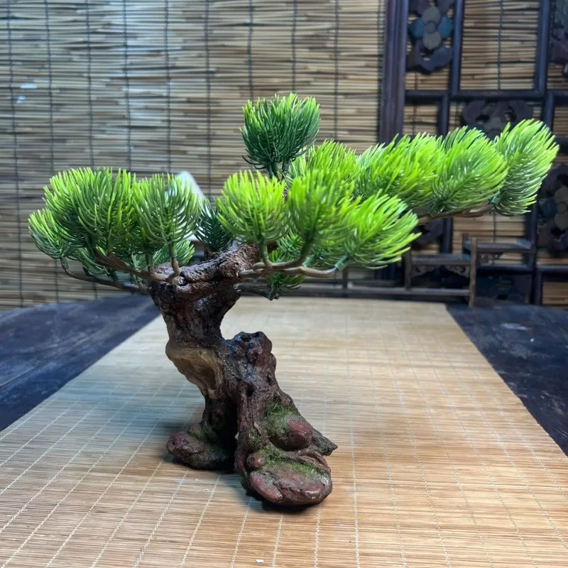 Bonsai Zen Ispirato Simulazione Plum Blossom Ornamenti Benvenuto Pino Decorazione della casa Soggiorno Foyer Decorazione della scrivania