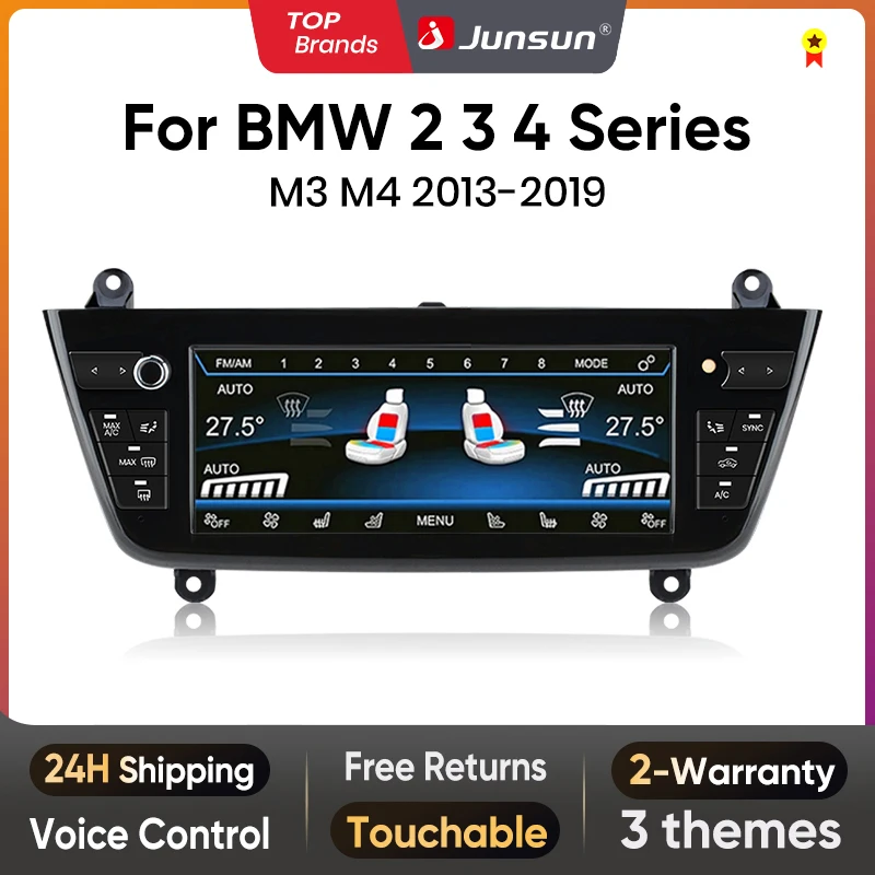 Junsun pantalla de aire acondicionado de 8,8 pulgadas para BMW 2 3 4 Series M3 M4 2013-2019 pantalla Digital LCD Control de clima tablero de CA táctil