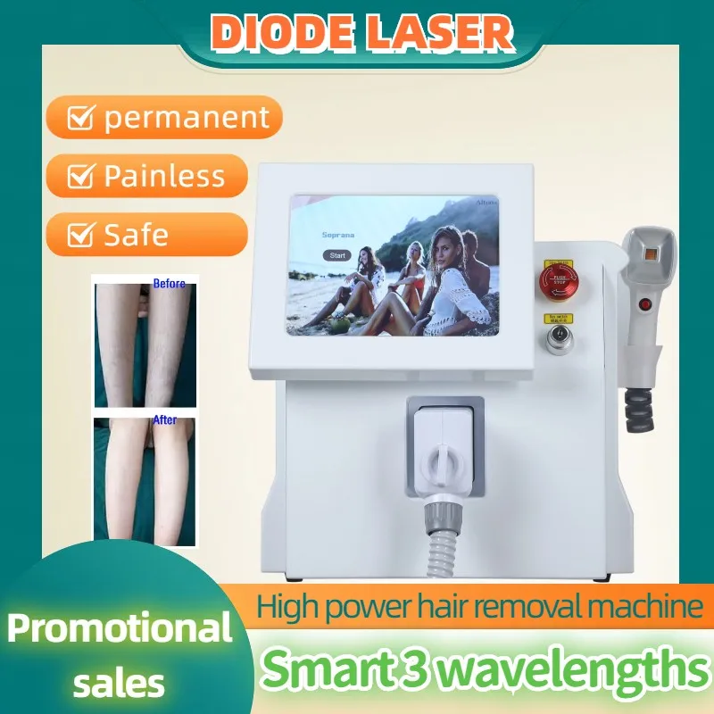 

Professional 808 Permanent Diode ice Titanium Laser Hair Removal Machine Smart 3 Wavelength 755NM 808NM 1064NM Safe Painless