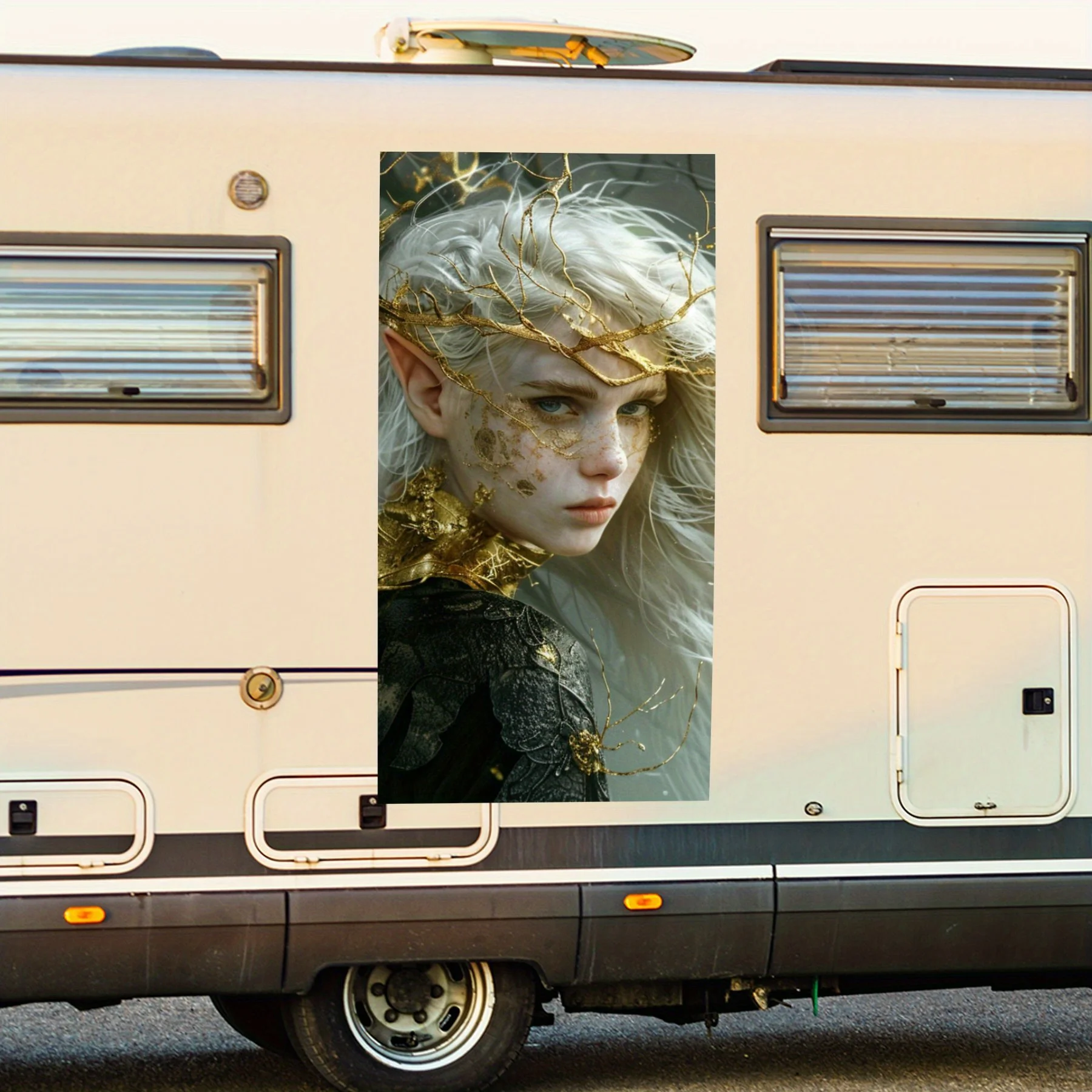 

Автомобильная наклейка Elf Queen Fantasy, виниловая наклейка на сторону моторики дома, водонепроницаемая самоклеящаяся виниловая наклейка на сторону т.