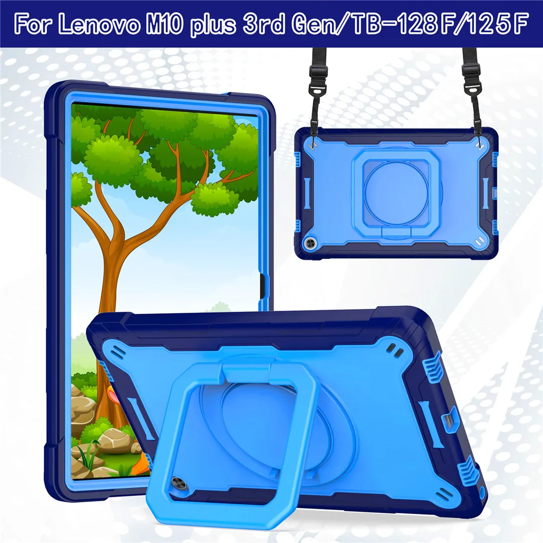 

Kids Protection Case for Lenovo Tab M10 Plus 3rd Gen 10.6 2022 Shockproof Stand Cover for Lenovo Tab M10 Plus TB-125F TB-128F