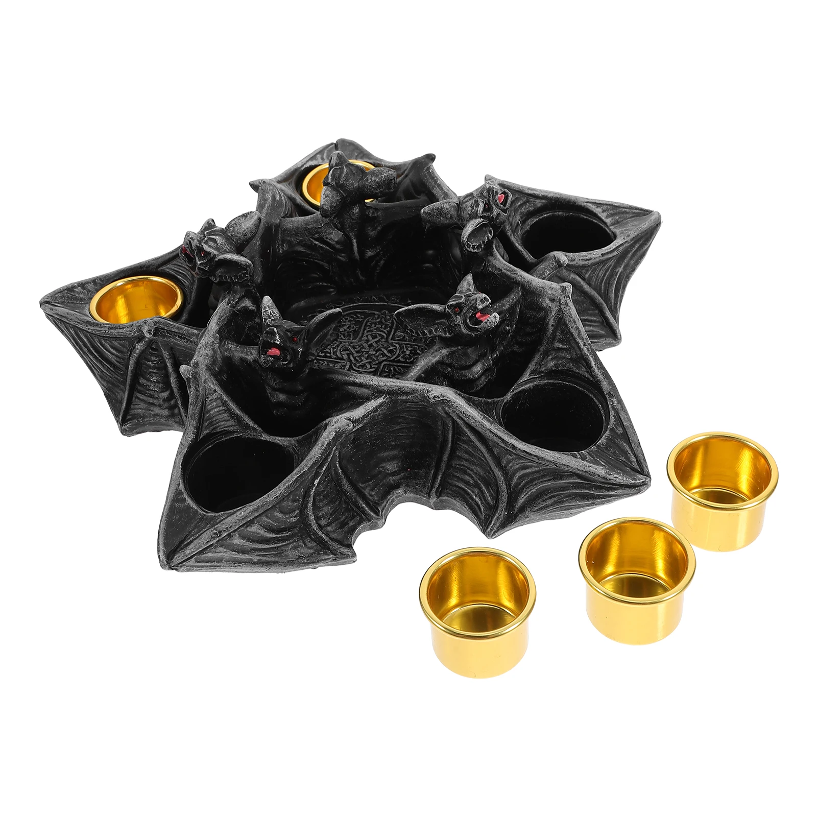 

Bat Holder Halloween Decorations Tealight Festival Stand Container Bracket