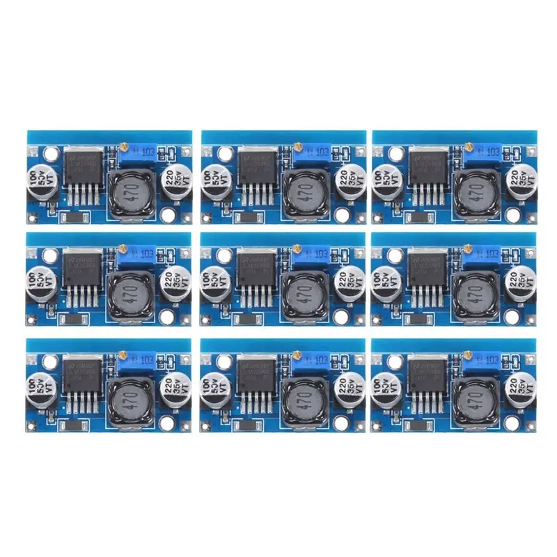 LM2596S DC-DC Step-Down Power Supply Module 9PCS 3A Adjustable 1.5-35V Power Module-BTFL