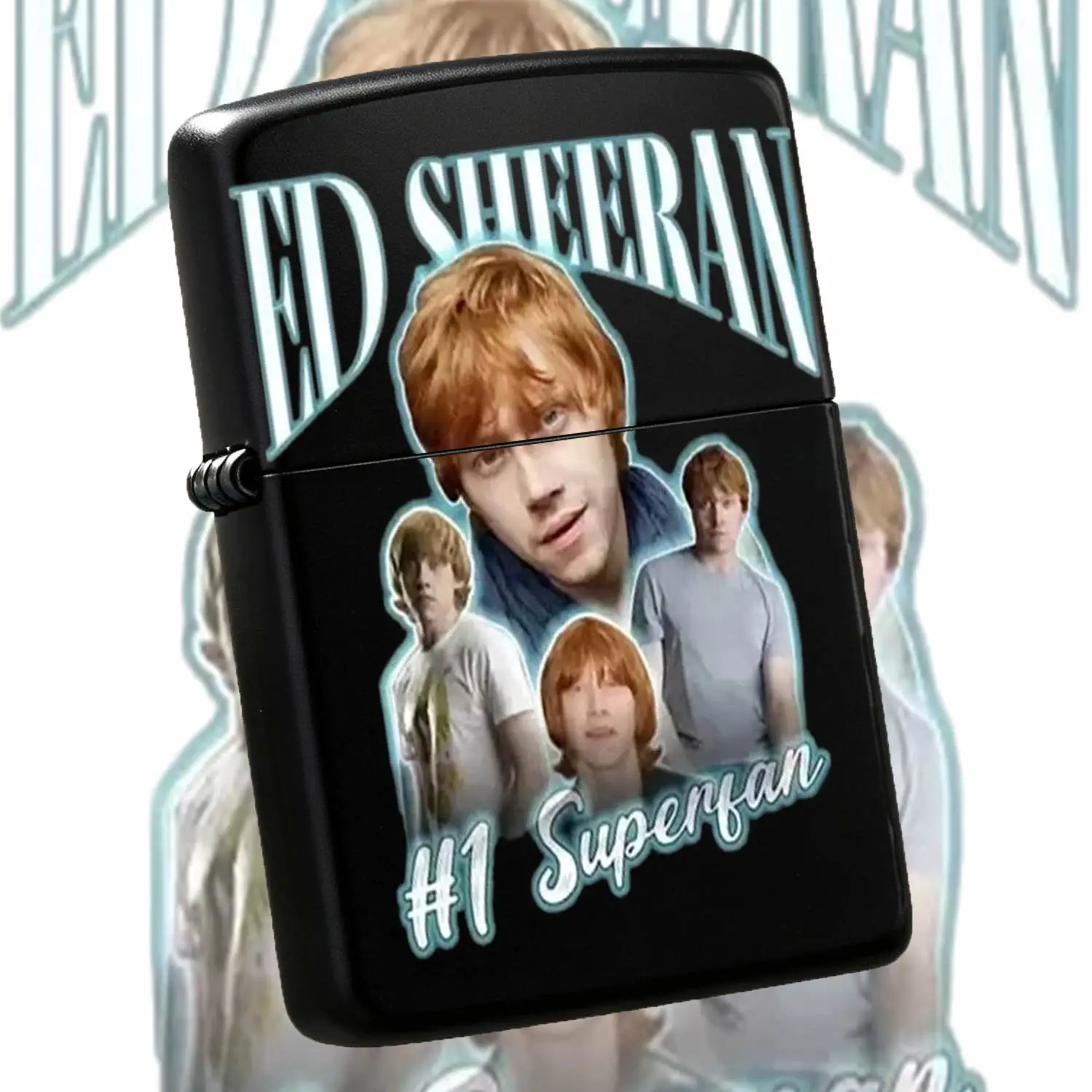 Ed Sheeran Style Red Hair Character No 1 Super Fan Themed Portable Everyday Ignition Tool Creative Trendy Decor Item Suitable For All Scenarios Perfect Unique Memorial Gift For Friends And Hobbyists Retro Fun Printed Pr A Humorous And Inter