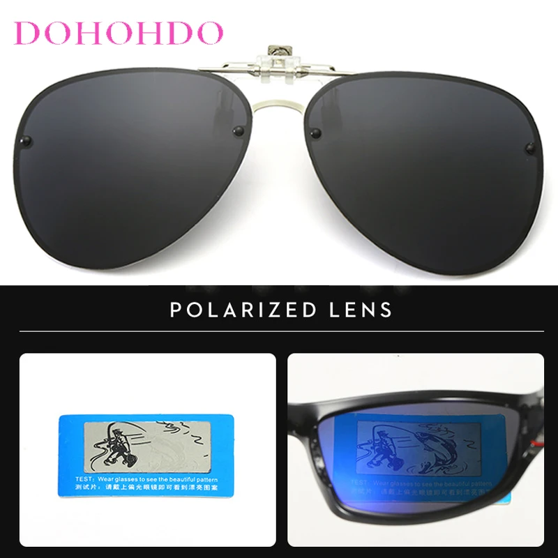 

Men Women Polarizing Clip-on Flip-up Lens Metal Pilot Driver Outdoor Sports Goggles UV400 Night Vision Glasses Anti Glare Очки