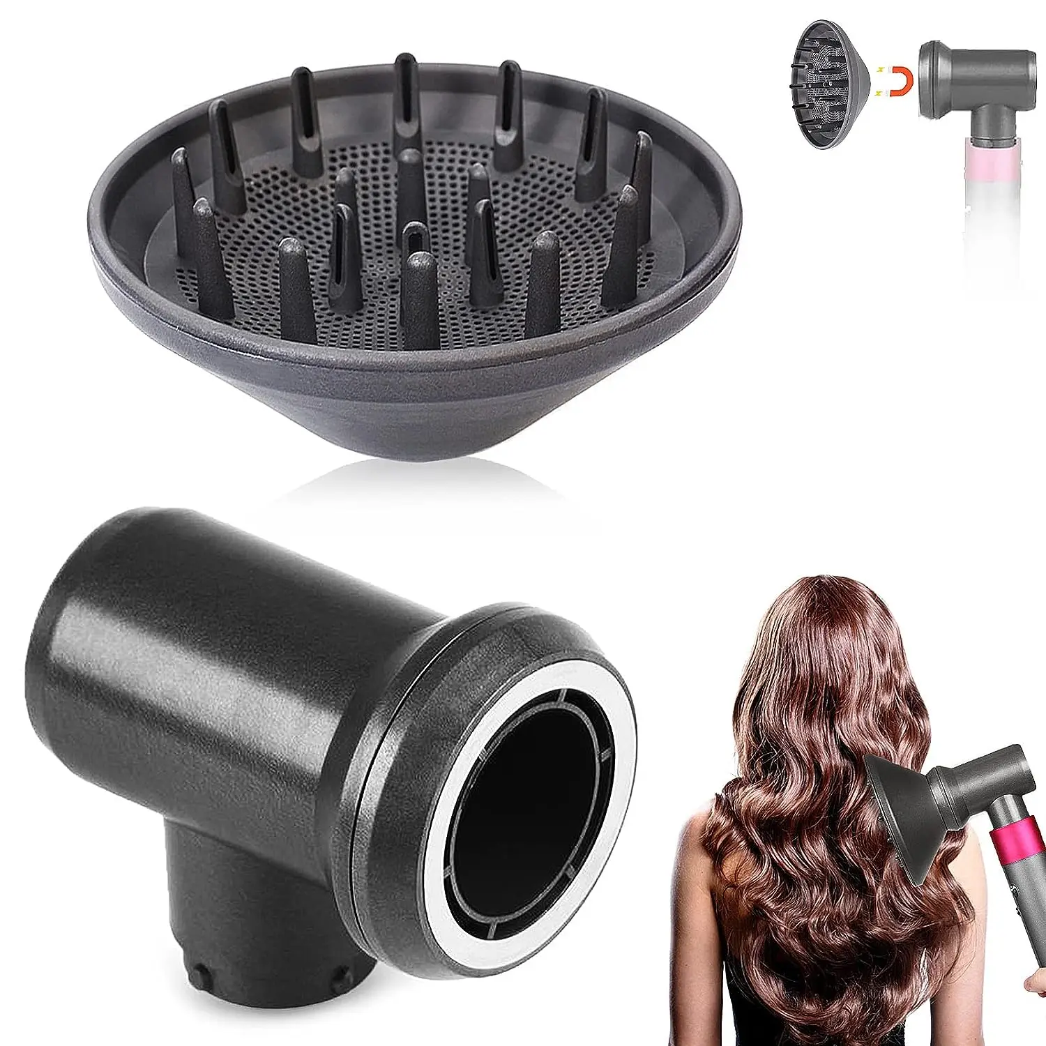 for Dyson Diffuser and Adaptor Airwrap Styler for Airwrap Styler Into A Hair Dryer Combination