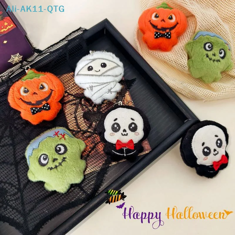 NEW Cute Halloween Plush Keychains Cartoon Styles Soft Fluffy For Halloween Party Bag Decor Gifts