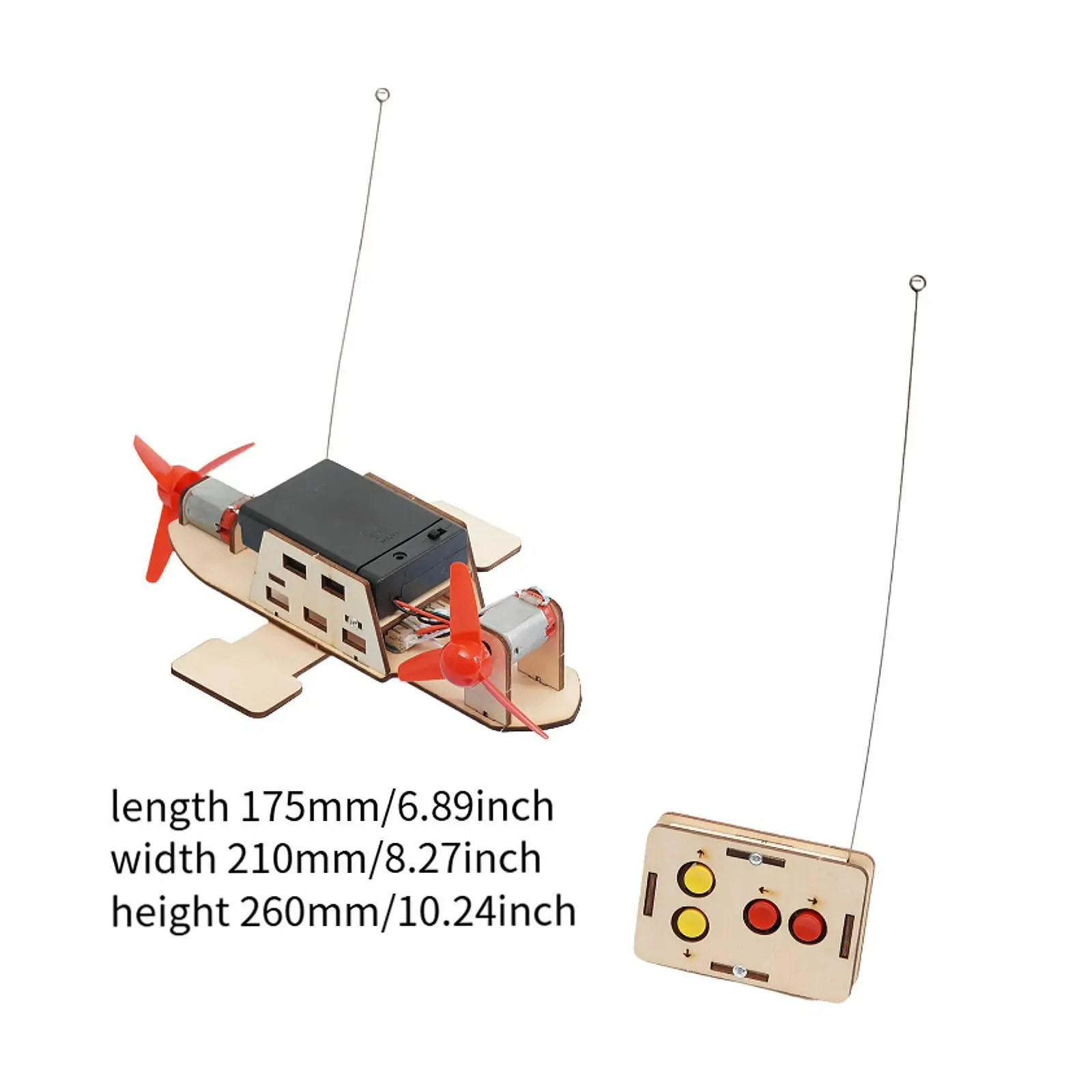DIY Manual RC Boat Assembly Kit Wooden Ship Model STEM Educational Toy for Children Creative Play