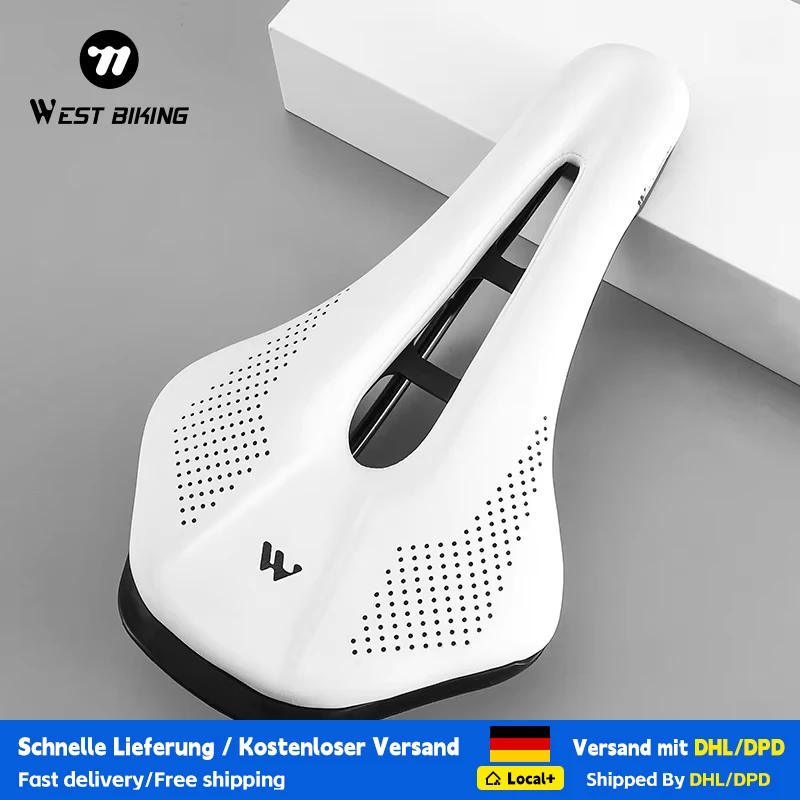 WEST BIKING Selle de vélo VTT, Selle de vélo de route, Selle de course pour VTT, Coussin de siège antichoc en PU, Accessoires de cyclisme