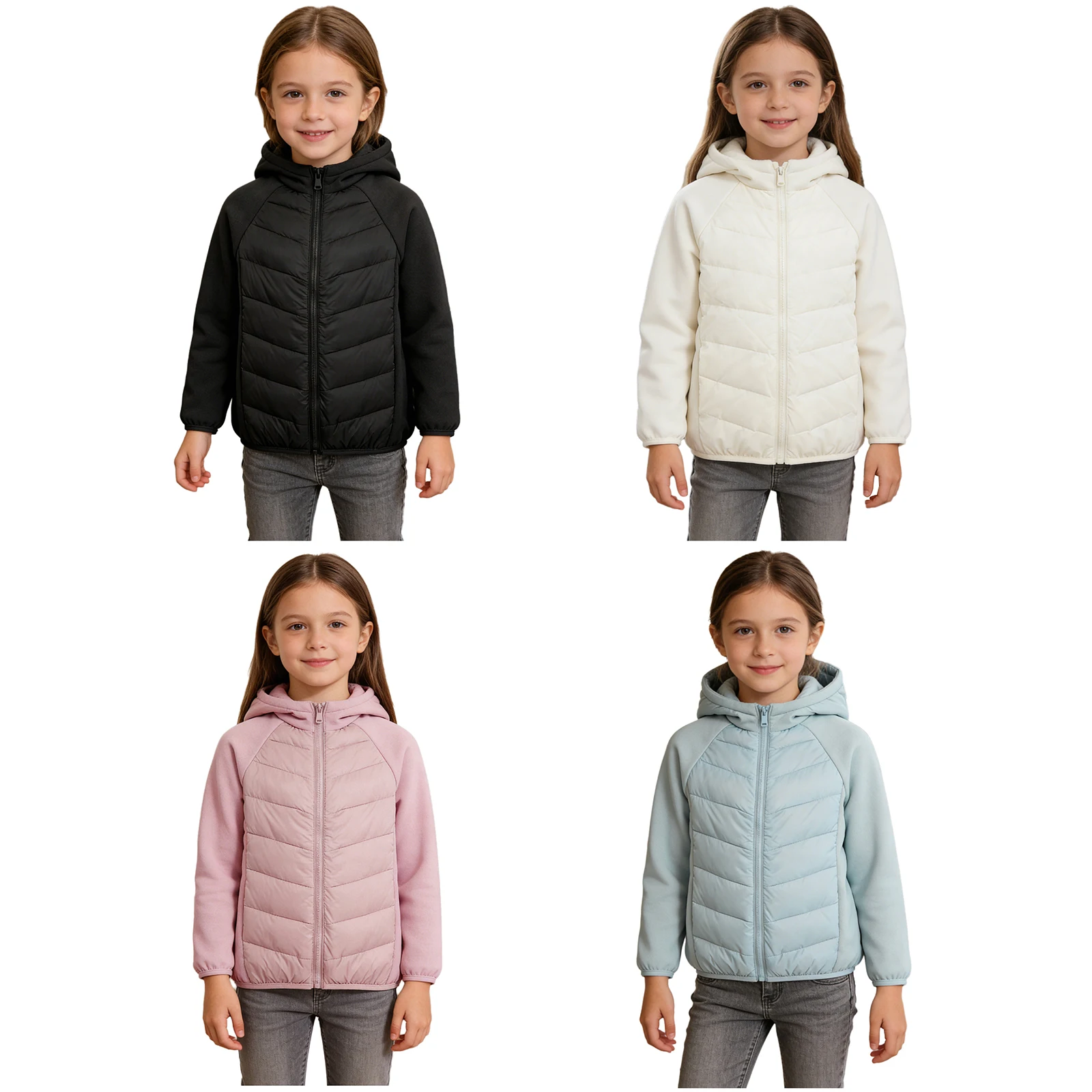 Piumino da sci con cappuccio per bambini, ragazzi e ragazze, abbigliamento sportivo da esterno, maniche lunghe, felpa con cappuccio, piumino con tasche per l'uso quotidiano casual