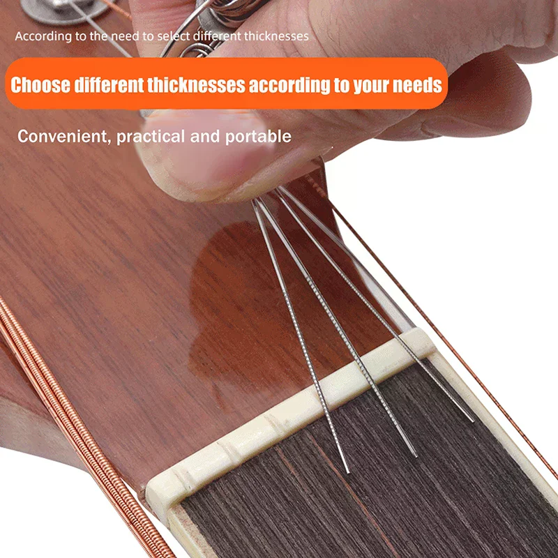 1Set Guitar Nut Slotting File Kit DIY Slot Saw Rods Filing Set Luthier Stringed Instrument Guitar Accessories Guitar Repair Tool