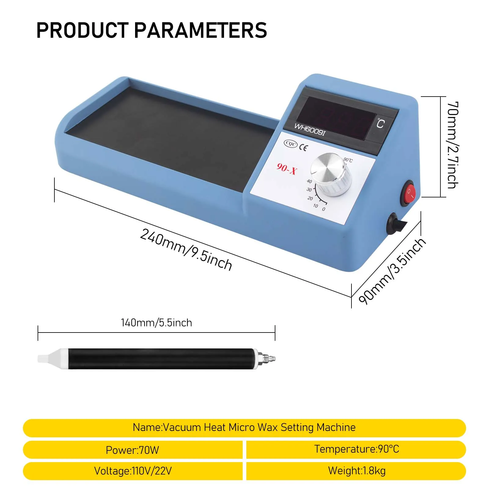 Boasta Vacuum Thermal Micro Wax Melt Warmer Waxinlay Machine for Jewelry Stone Setting Tools Equipment for Drilling Surface Wax