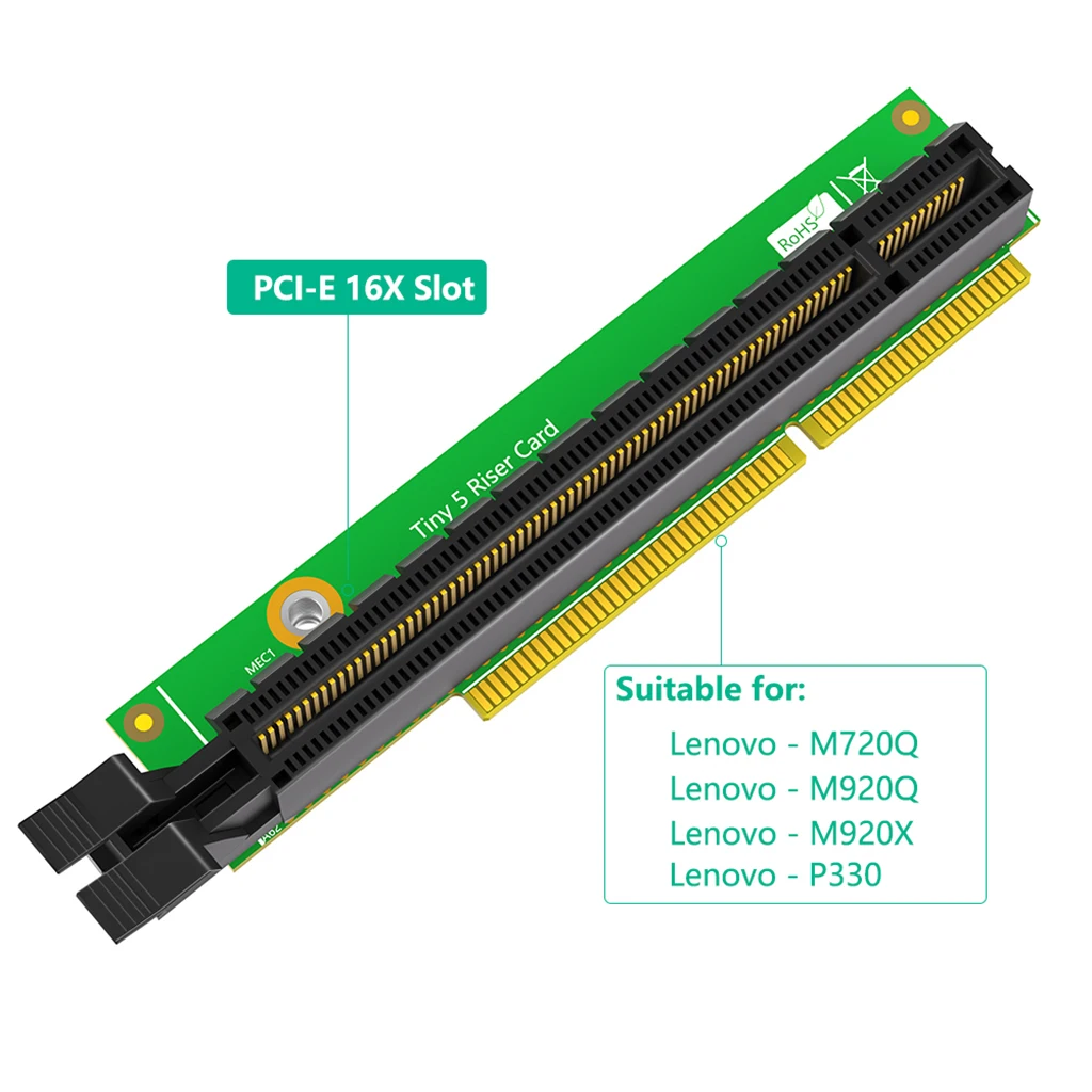 PCI-E 16X Grafikkartenadapter für Tiny4 Tiny5 Tiny6 Serie für ThinkCentre M720Q M910Q M910X für P340 M90Q P1000 Riser-Karte – Detail 13