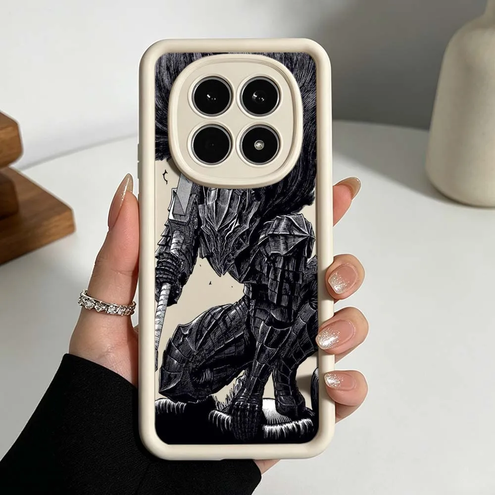 Berserk Guts Fighting Phone Case For Xiaomi Redmi Note 15 14 13 12 11 10 14S 11S Pro Plus 5G Eye Ladder Silicone Cover view 4