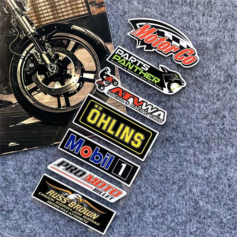 Motorcycle sticker modified waterproof sunscreen reflective car sticker Sponsor sticker Helmet decal Electric scooter modified d