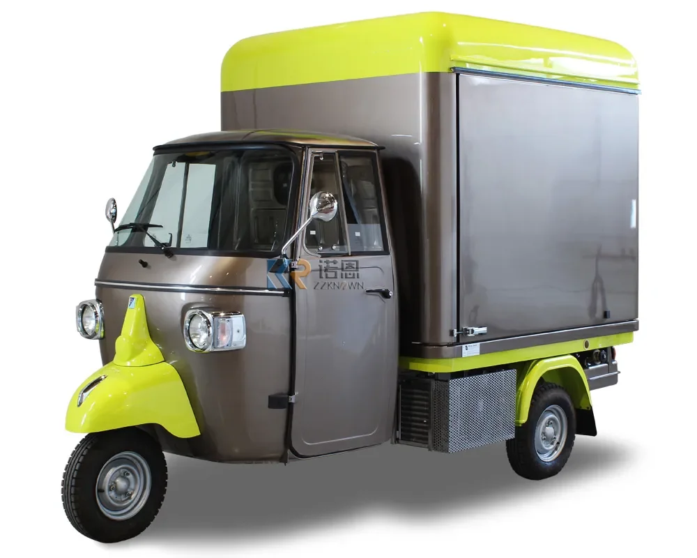 Outdoor Fast Food Truck Cart Mobile Coffee Bike Ice Cream Tricycle Street Food Trailer Fully Equipped