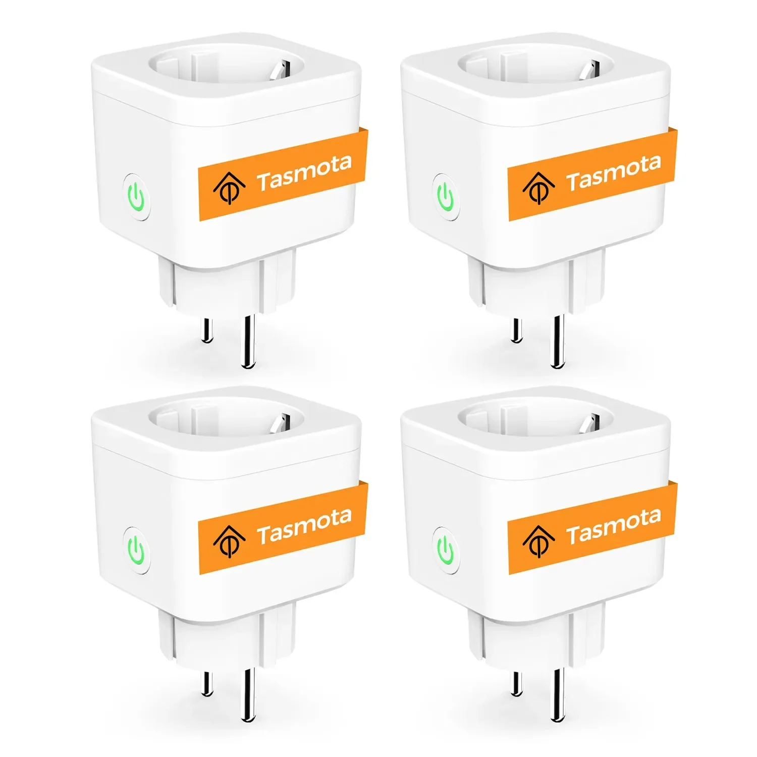 TASMOTA-enchufe WiFi para casa inteligente, Monitor de energía, preflasheado, UE, 16A, funciona con google Home, Asistente Alexa