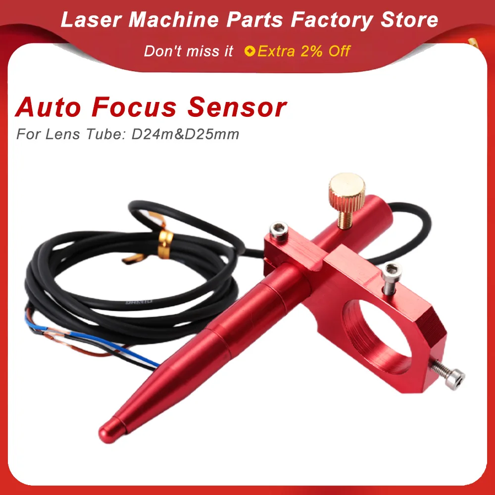 Auto Focus Focusing Sensor Lens Tube D24/D25mm Z-Axis for CO2 Laser Engraving Machine Motorized Up/Down Table