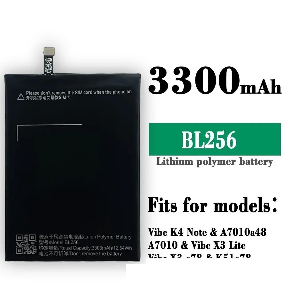 

3300mAh BL256 Battery for Lenovo Lemon VIBE K4 Note K4note / X3 Lite K51c78 / A7010 + FREE TOOLS