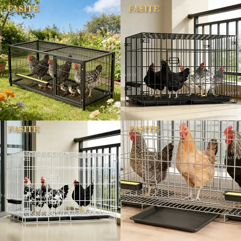 For Chicken Coop Large Folding Wire Cage Modern Luxury Poultry House Small Size Egg Layer Hen House