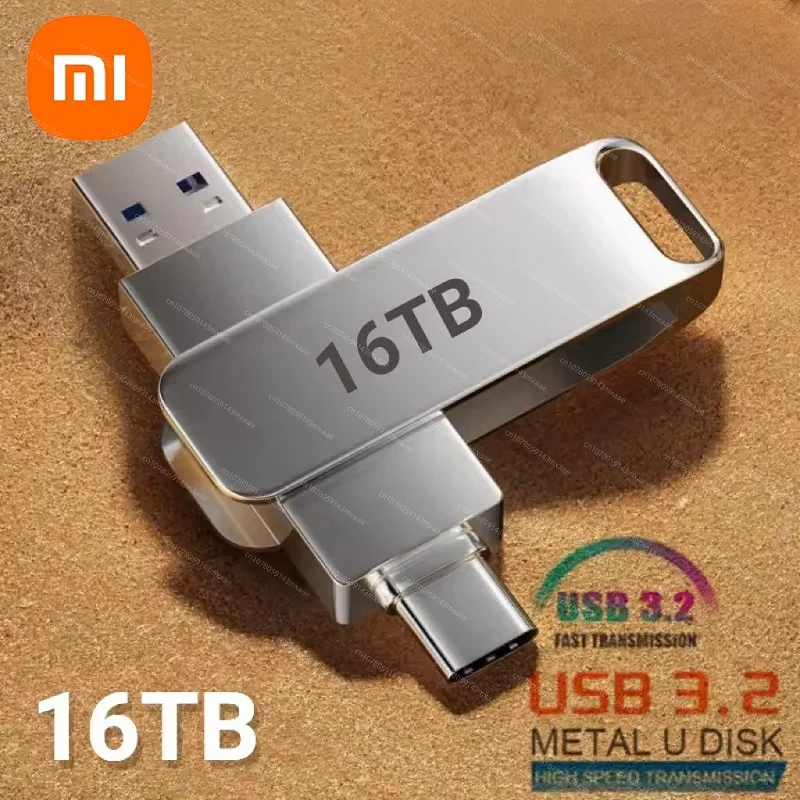 Xiaomi 16TB USB 3.2 Flash Drives High Speed Transfer Metal Pendrive Memory Card Pendrive Flash Disk Memoria Waterproof Stick