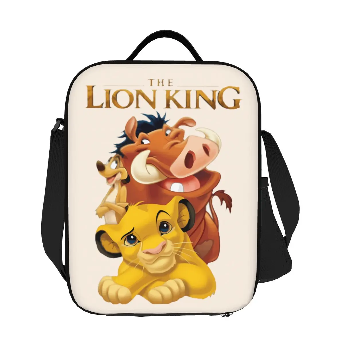 

Custom Animation The King Lion Insulated Lunch Bags for Women Pumbaa Simba Portable Cooler Thermal Food Lunch Box School Travel