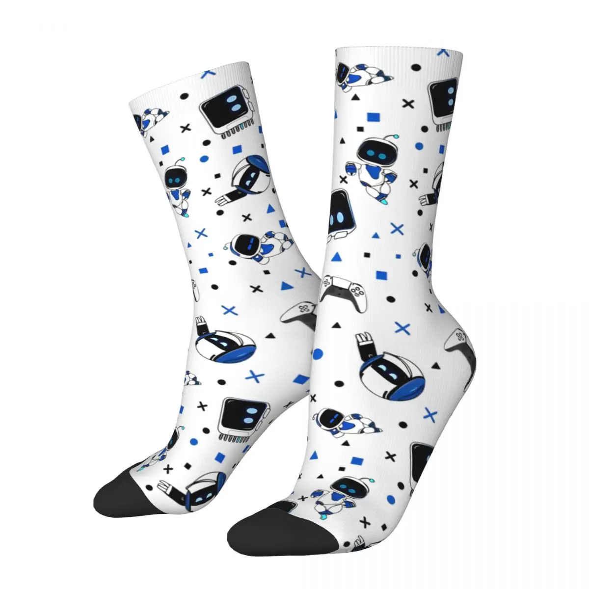 Fashion ASTRO BOT Astrobot And Friends Basketball Socks Polyester Long Socks for Women Men Breathable