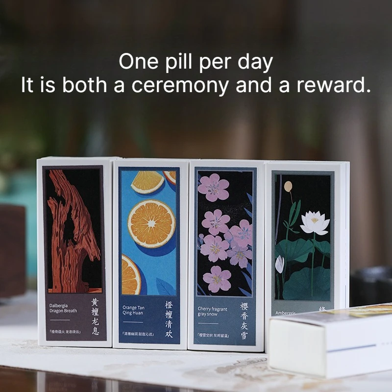 Colored Incense Sticks Japanese Style Agilawood Sandalwood Flower Coffee Osmanthus Aroma Tea Room Yoga Meditation Incense Stick