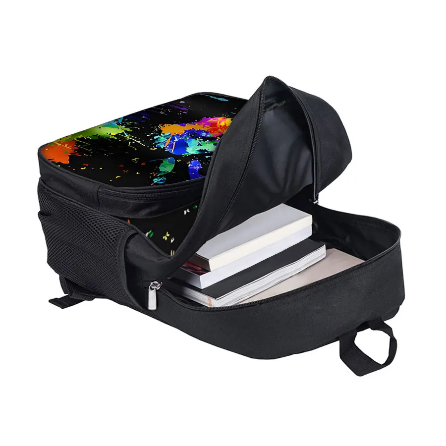 حقائب ظهر ملونة بنمط راحة اليد بجيب أمامي مستدير للأولاد والبنات أفضل الهدايا حقيبة مدرسية كرتونية ثلاثية الأبعاد للأطفال #3