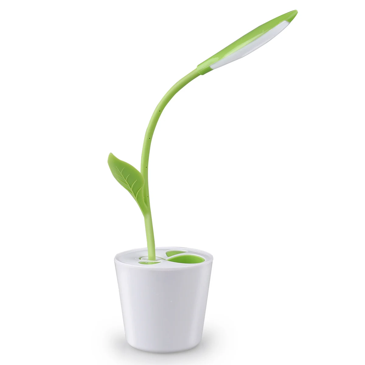 

USB Touch LED Desk Lamp Green 3-Level Dimmable Rechargeable Eye-Care Table Light Flexible Neck for Study Bedroom Reading