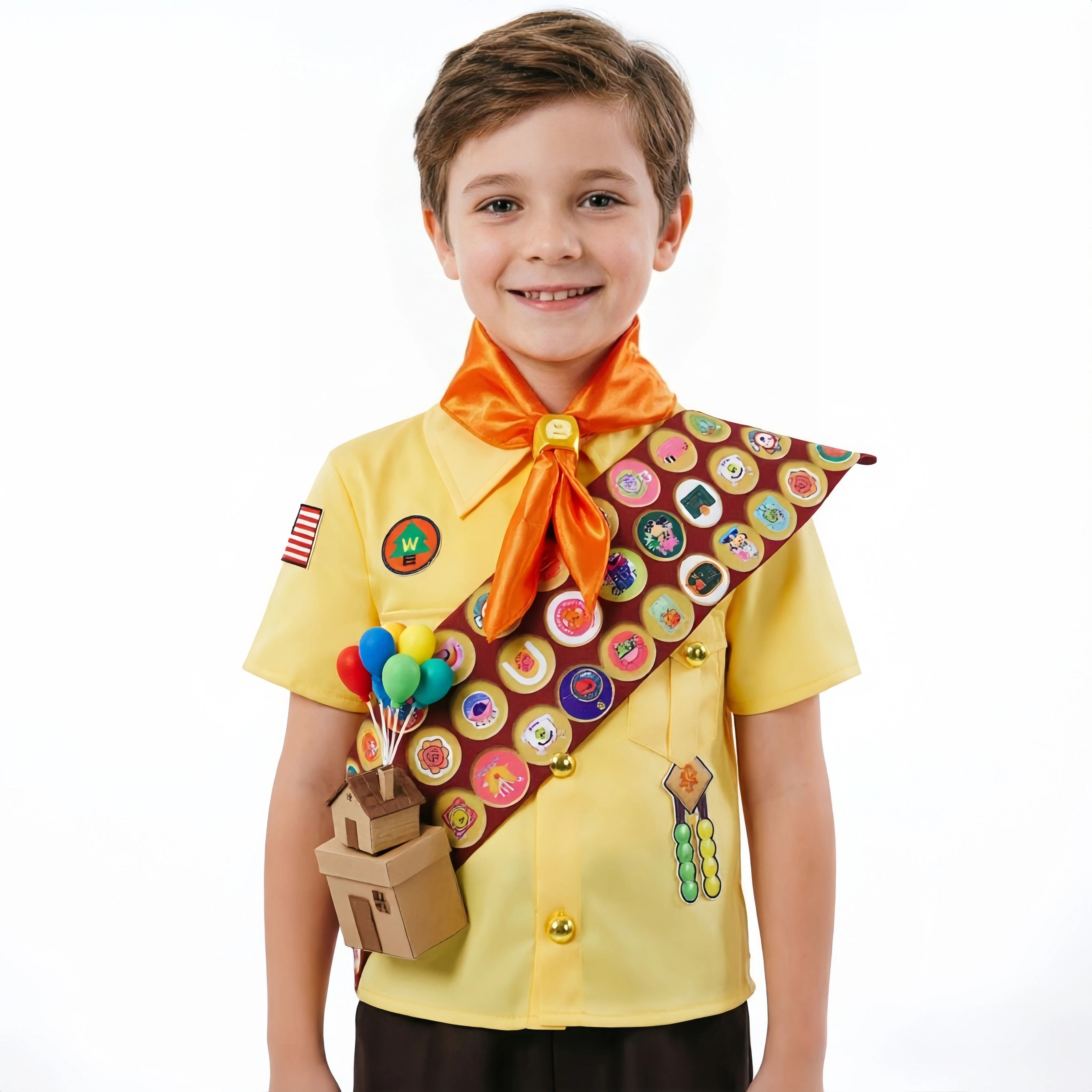 

Russell Cosplay Costume, Little Explorer, Anime Movie Character Performance Costume,Wilderness Explorer Costume