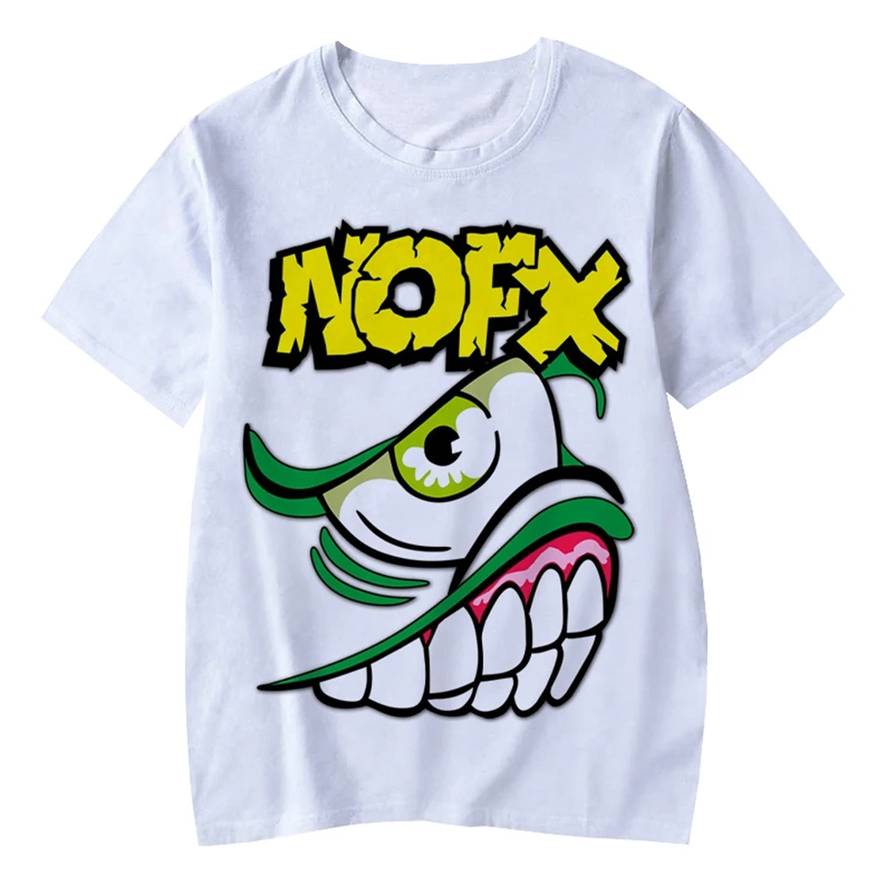 Nofx T-Shirts Punk Rock Band 3D Print Streetwear Men Women Casual Fashion Oversized Short Sleeve T Shirt Kids Tees Tops Clothing