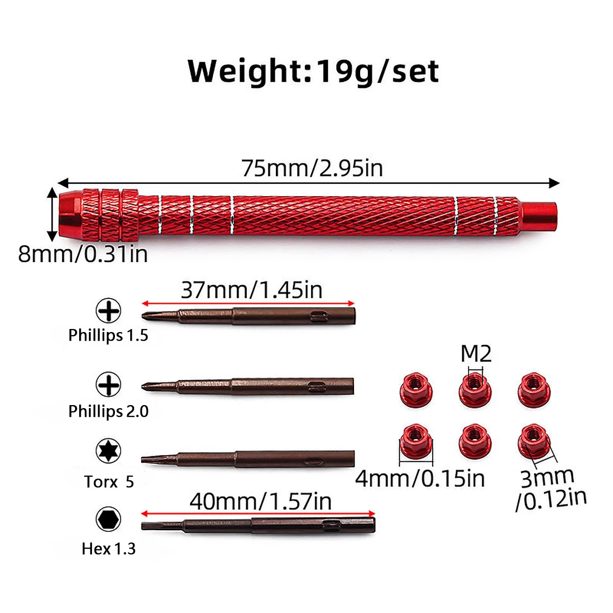 RC 5-in-1 Multi-Function Screwdriver Set for 1/30 Aixal SCX30 RC Crawler Wheel Tools Repair Accessories Disassembly Tools