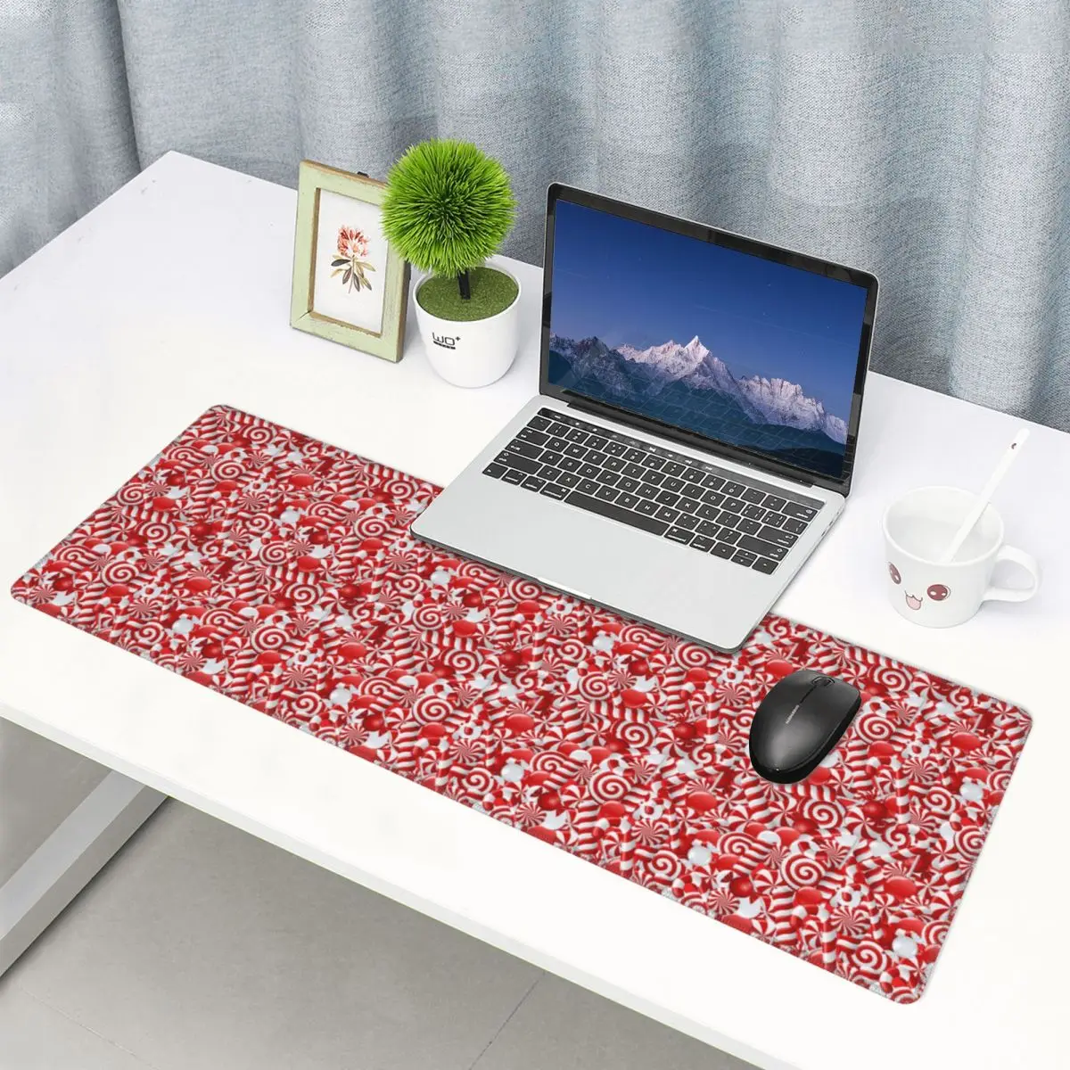 Large Mouse Pad Peppermint Candy Gamer PC Laptop Mats Keyboard Carpet Computer Gaming Office Accessories Desk Mat