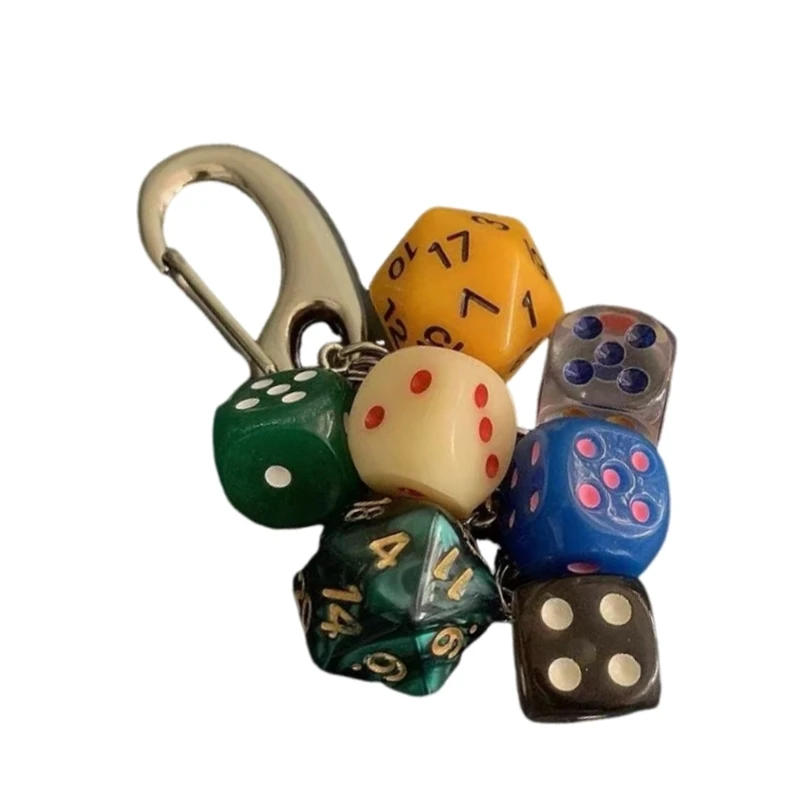 Portable Collection of Small Dices Softball Key Holders Exquisite Craftsmanship Accessory for Collectors and Fan