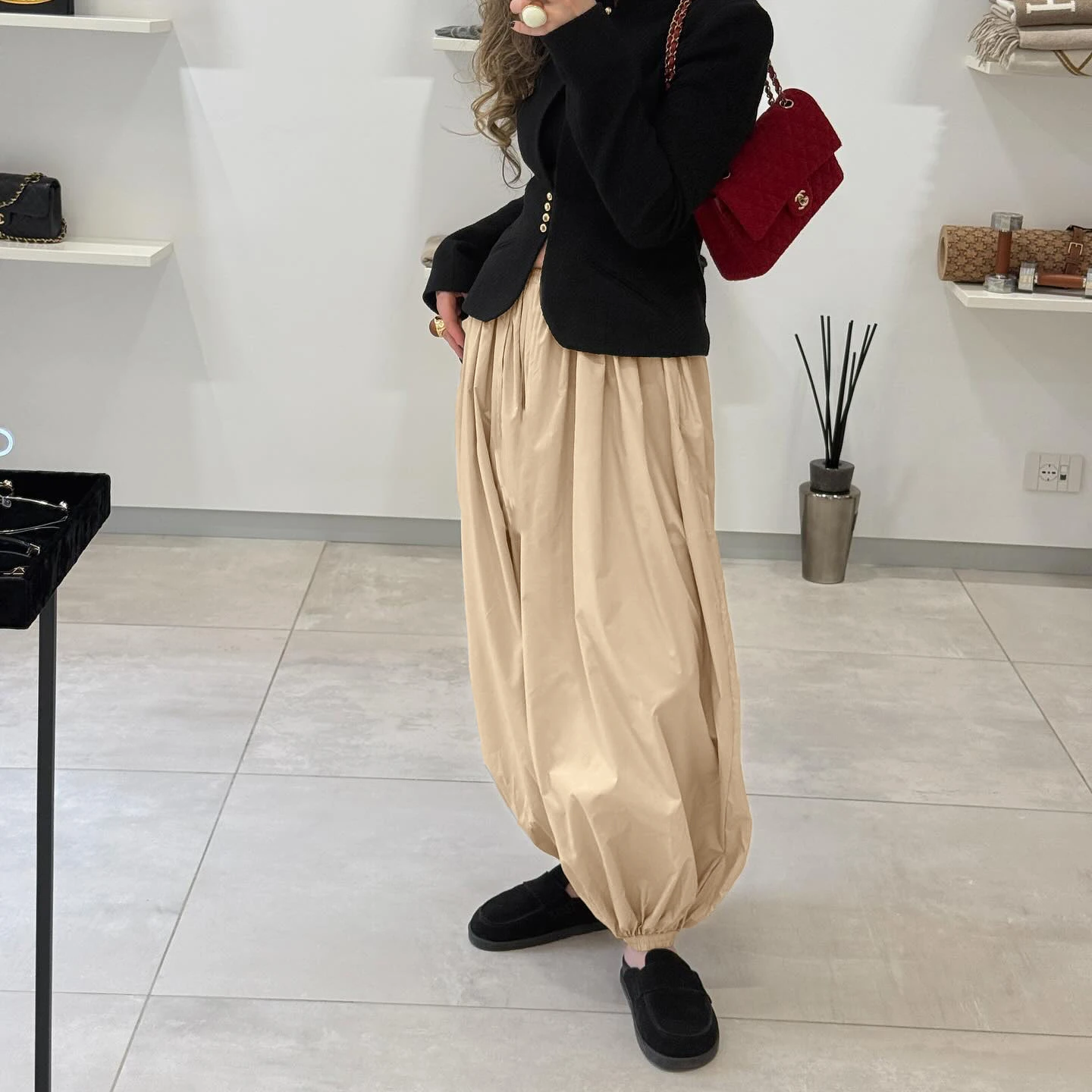 Pantaloni Bloomers alla moda Nuovo autunno con coulisse Pantaloni lanterna casual 2025 Pantaloni streetwear da donna in tinta unita Pantaloni jogger femminili