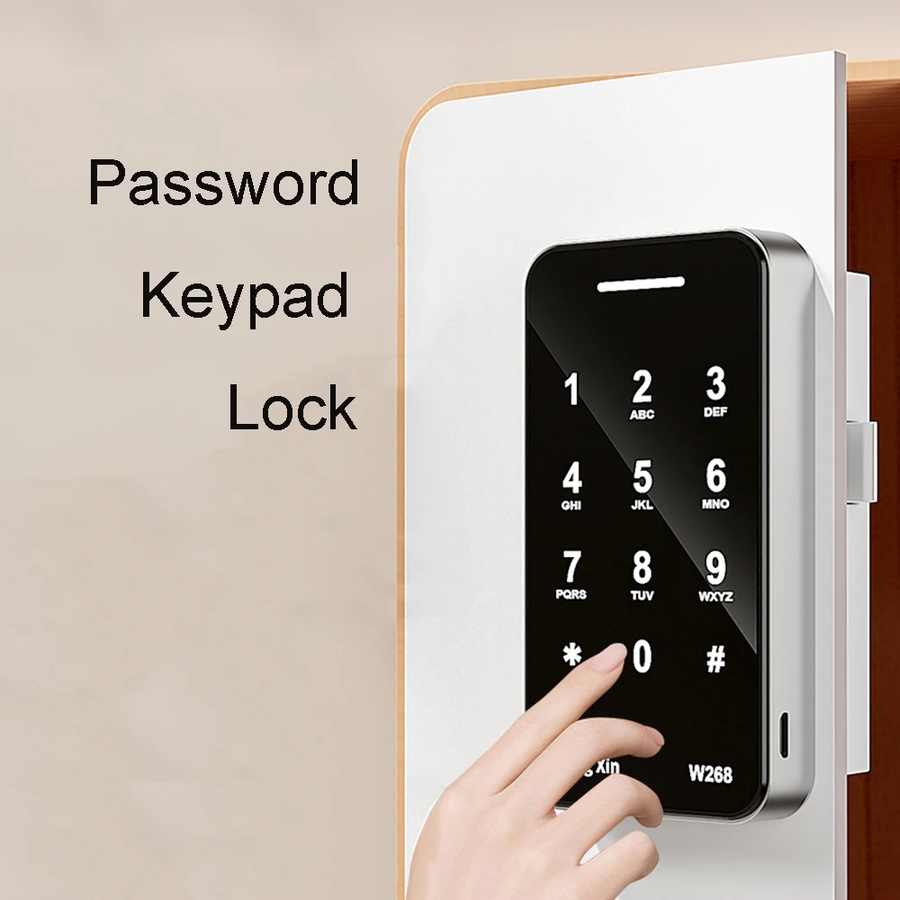 Electronic Password Lock Touch Keypad Lock Anti Theft GYM Storage Cabinet Wardrobe Door Sports Office School Drawer Locker