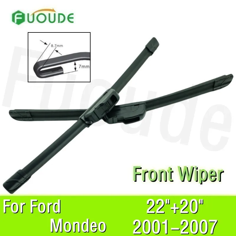 

For Ford Mondeo Wiper Blade 22"+20" Car Windshield Windscreen Rubber 2007 2006 2005 2004 2003 2002 2001